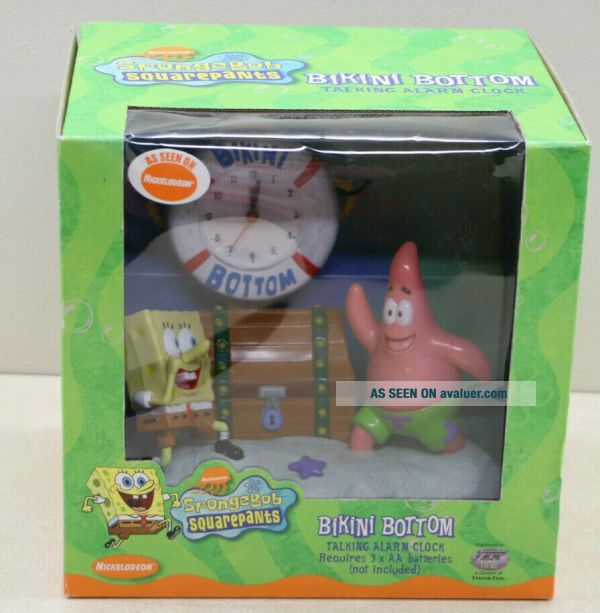Spongebob Squarepants Bikini Bottom Talking Alarm Clock Box