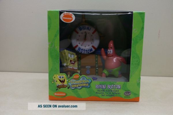 Spongebob Squarepants Bikini Bottom Talking Alarm Clock Box