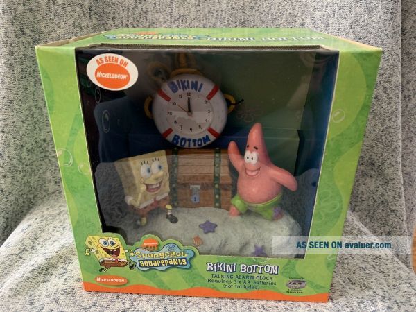 Spongebob Squarepants Bikini Bottom Talking Alarm Clock Box