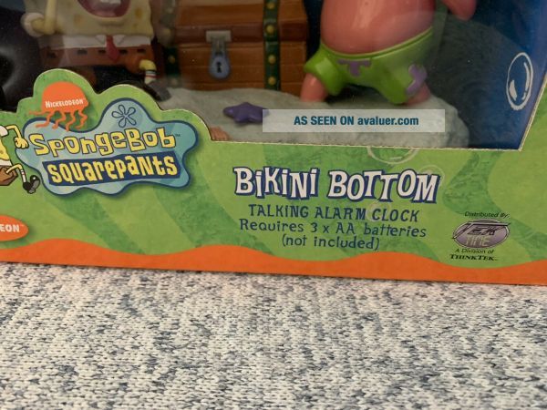 Spongebob Squarepants Bikini Bottom Talking Alarm Clock Box 26390958