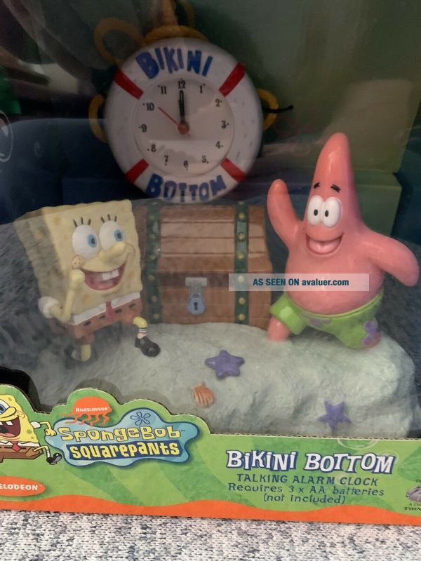 Spongebob Squarepants Bikini Bottom Talking Alarm Clock Box
