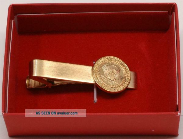 2020 President Donald Trump White House Boxed Gift Gold Tie Clasp POTUS ...