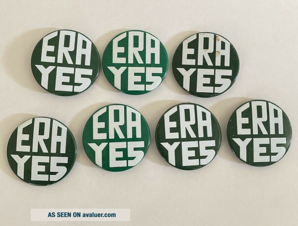 7 VTG Era Yes Buttons Equal Rights Amendment Pinback Women Protest ...