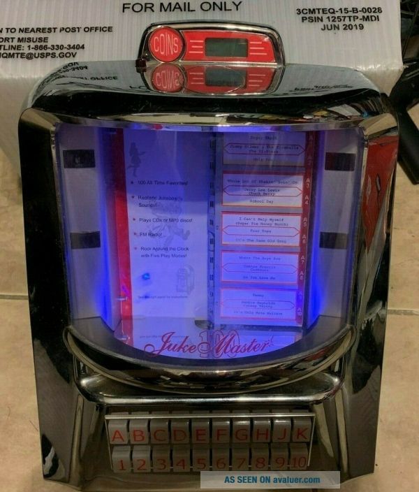 Jukemaster 100 Tyrell Retro Table Top Juke Box CD Player Radio REPAIR ...