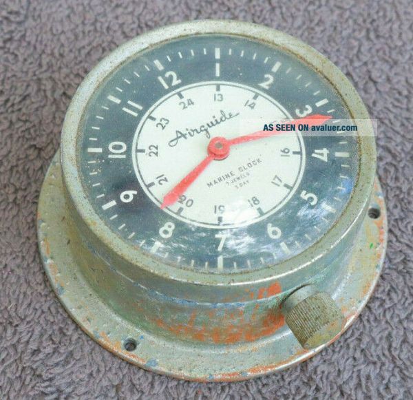 Airguide clock vintage marine time boat ship Decor Wall Mount LB