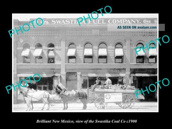 OLD POSTCARD SIZE PHOTO OF BRILLIANT MEXICO THE SWASTIKA COAL Co c1900