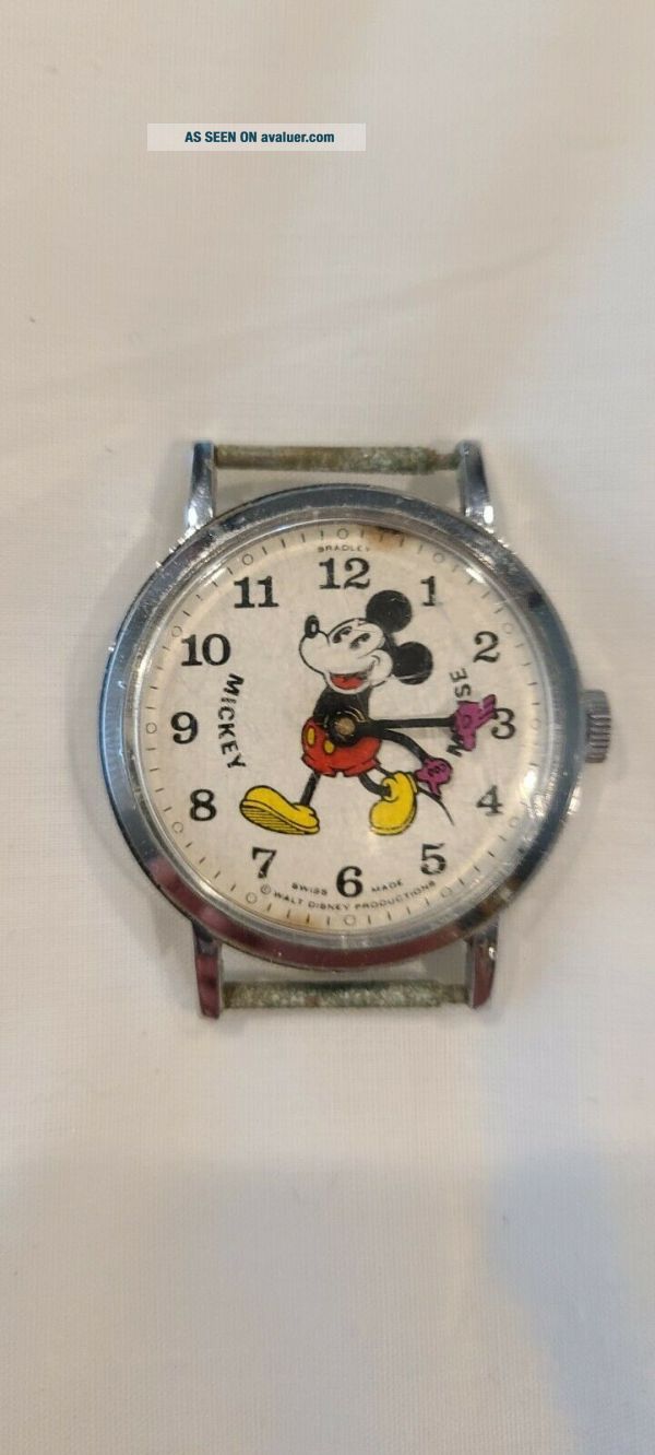 Mickey Mouse 1970s Vintage Watch By Bradley Watch 24548908