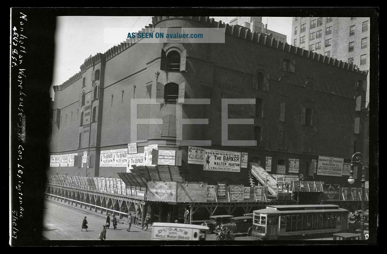 1927 Lexington Ave 42nd St Manhattan NYC York City Old Photo Negative 587B
