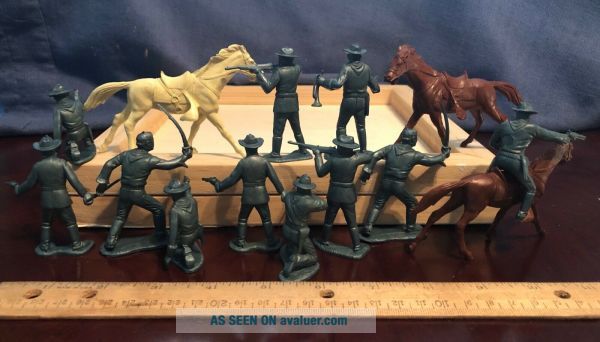 Vintage Marx Rin Tin Tin Fort Apache 60mm 11 Metallic Blue Cavalry & 3 ...