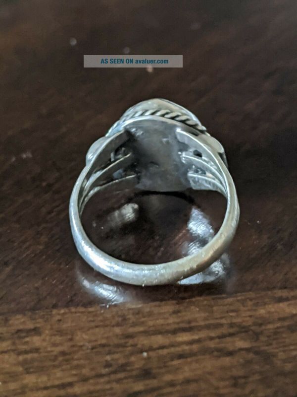 Vintage Southwestern Native American 925 Sterling Silver Turquoise Ring ...