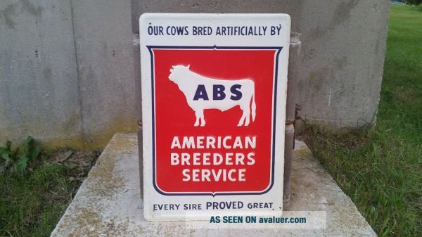 Farm Sign American Breeders Cattle - Non Porcelain Sign | #24874915