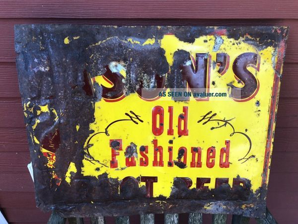 Mason’s Old Fashioned Root Beer Embossed Metal Sign With Stank | #25029355