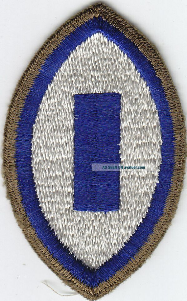 WWII US Army 1st Service Command Oval Patch - OD Border - Emb - No Glow ...