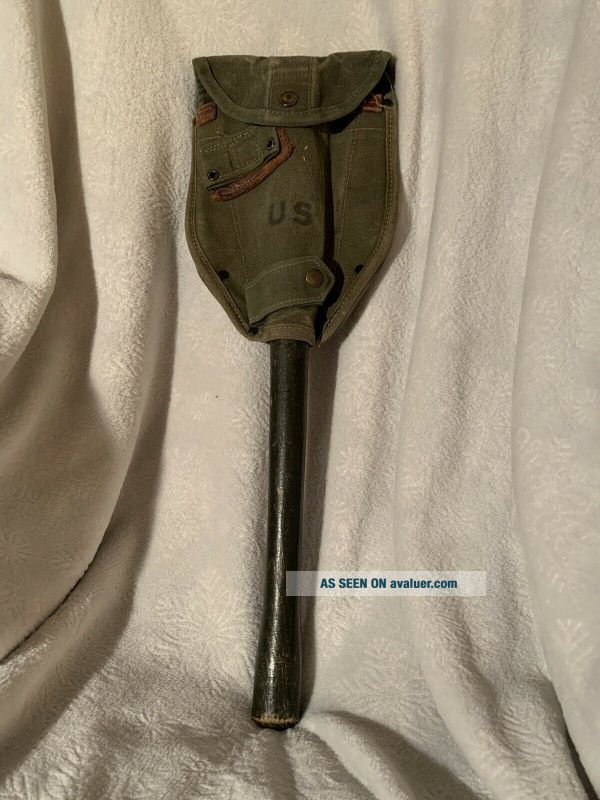 Wwii Etool WWII WW2 US Army Folding Shovel E - Tool With WOOD 1944 Vintage US ...