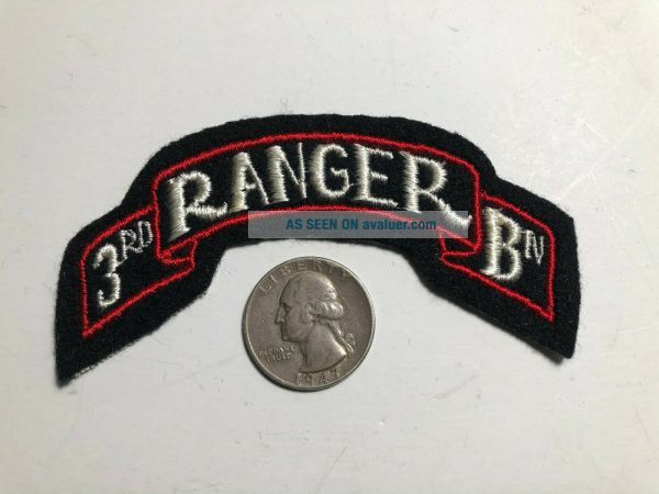 WWII US ARMY INFANTRY 3rd RANGER BATTALION PATCH WOOL ORIG. WORLD WAR 2 ...