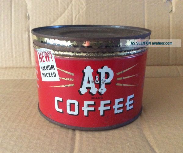 Vintage A&P COFFEE 1 POUND TIN CAN The Great ATLANTIC PACIFIC TEA Co ...