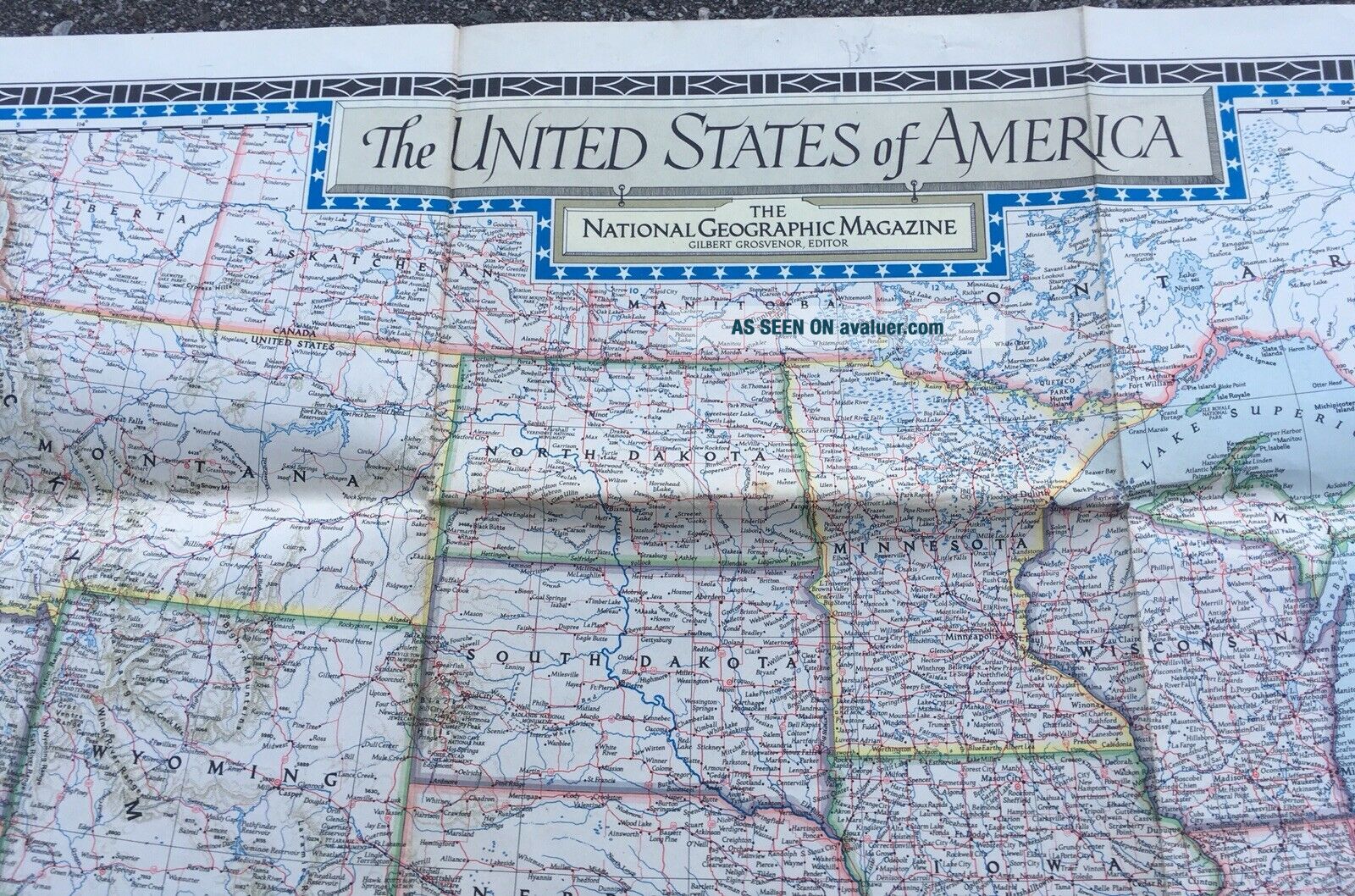 Vintage 1946 National Geographic Historical Map Of The United States ...