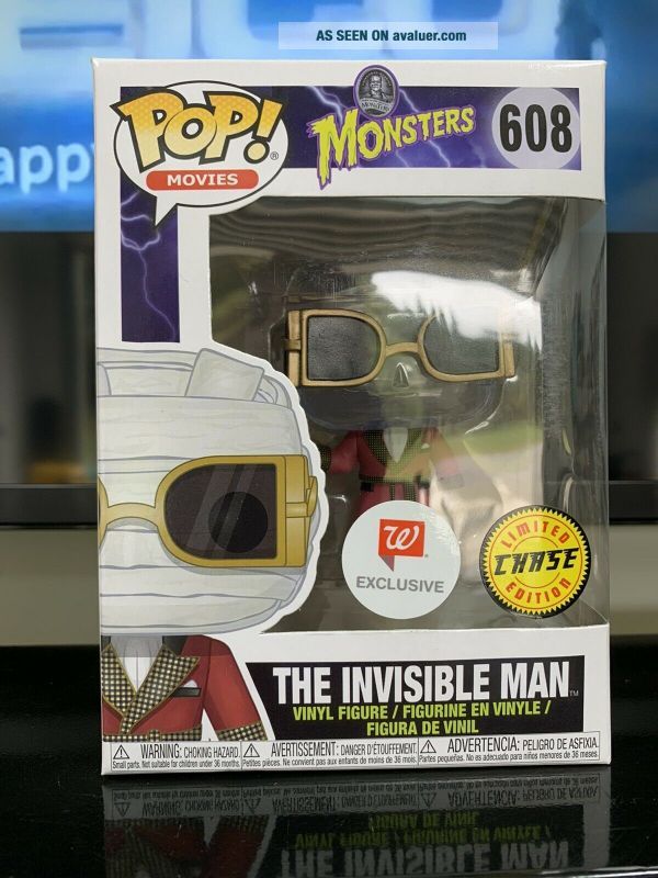 Invisible Man Popsocket Funko POP Walgreens Exclusive The Invisible Man Monsters CHASE Edition ...