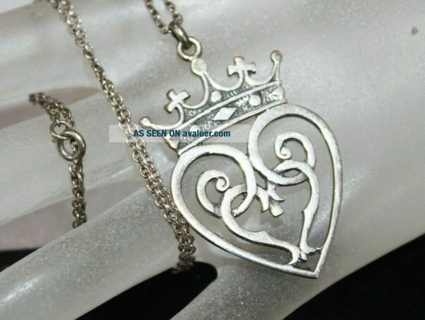 Sterling Silver Luckenbooth Pendant – Scottish Necklace With 18" Curb Chain