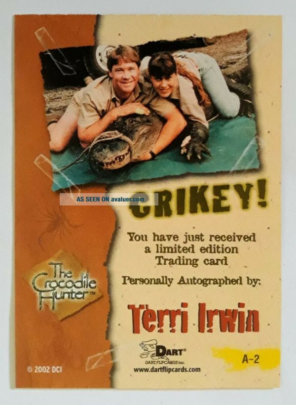 Terri Irwin 2002 The Crocodile Hunter Autograph Card | #26186700