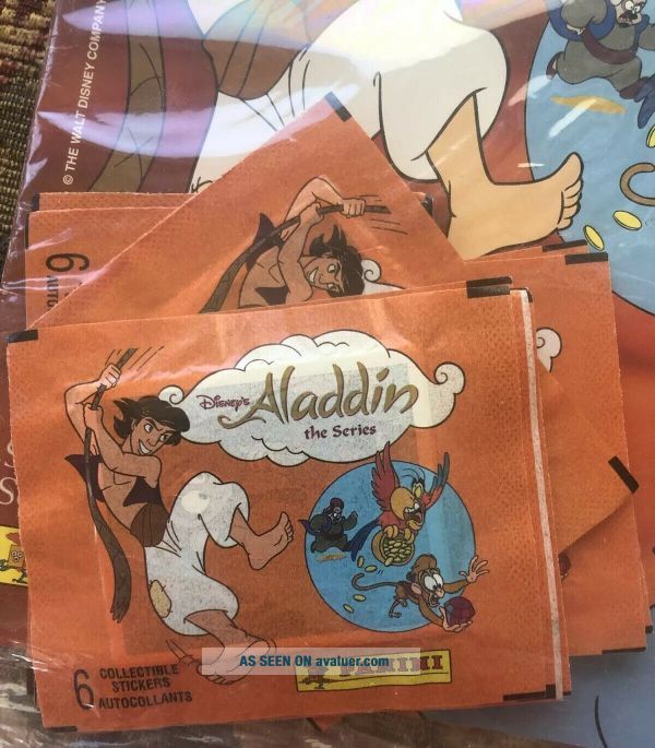 Disney Aladdin The Series Panini Sticker Album W 10 Packs Of 6 Stickers ...