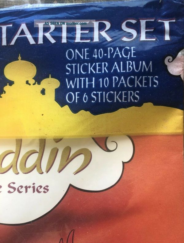 Disney Aladdin The Series Panini Sticker Album W 10 Packs Of 6 Stickers ...