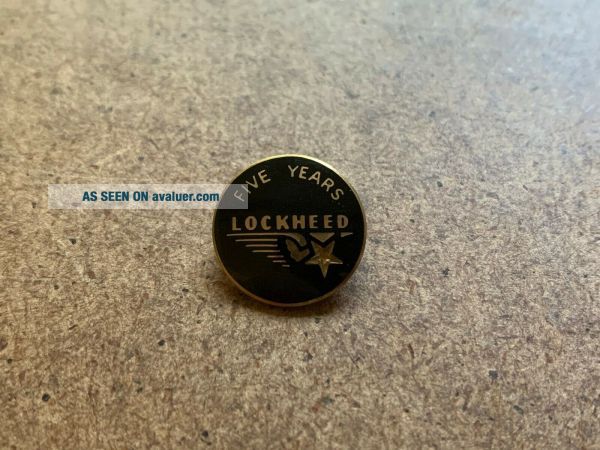 Lockheed Martin Pin VINTAGE LOCKHEED MARTIN 10K GOLD FILLED FIVE YEARS EMPLOYEE SERVICE ...
