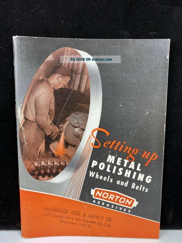 Curated visual reference: Vintage 1957 Norton Abrasives Setting Up Metal Polishing Wheels Belts Photo Inspiration