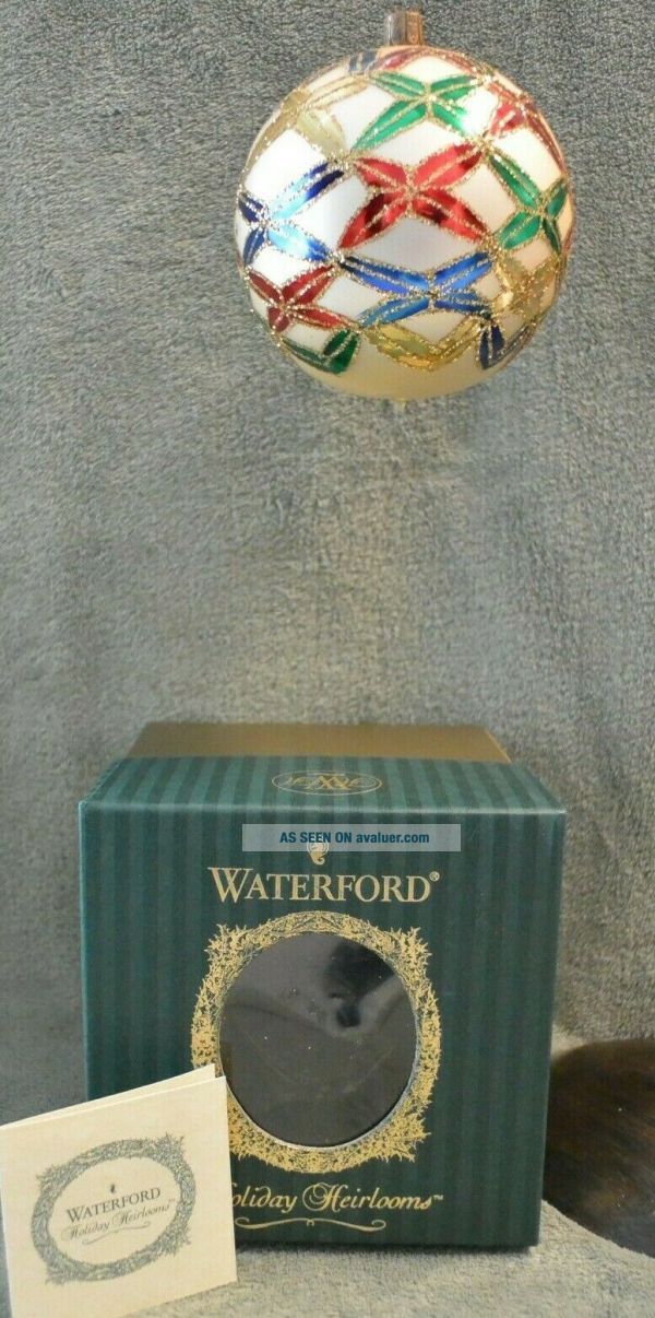 Waterford Holiday Heirloom LISMORE BALL & PEACOCK GRANDE BALL Ornaments ...