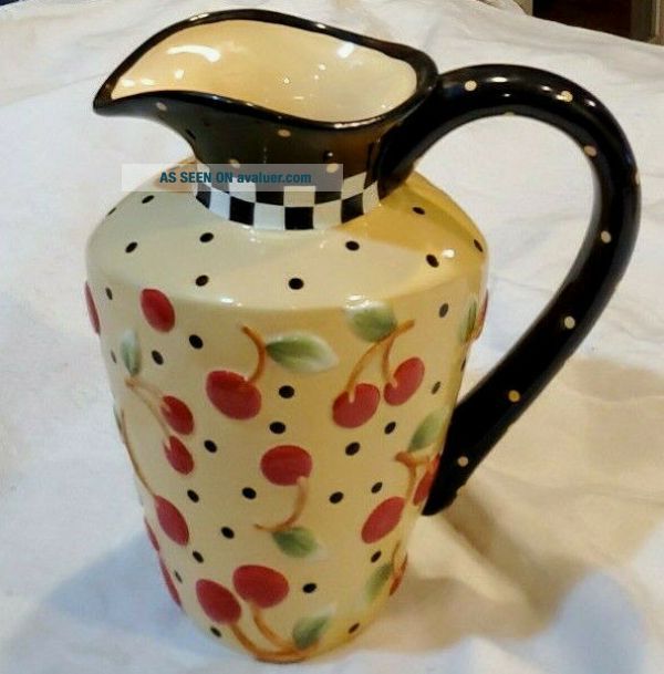 Mary Engelbreit Pitcher Charpente Full Size Cherries | #26944942