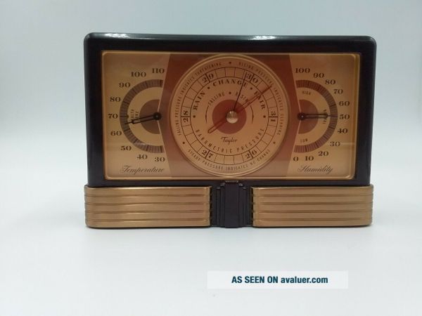 Art Deco Taylor Instruments Weather Station Temperature Humidity ...