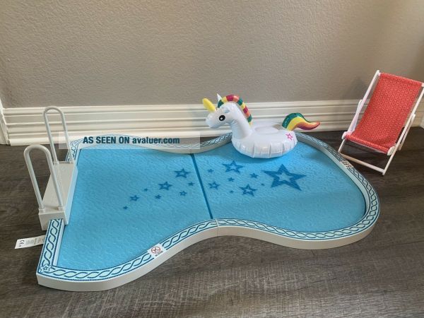 Global Ship American Girl Doll Swimming Pool Set - Unicorn Floatie ...