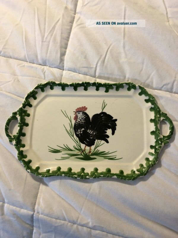 Vintage Zanolli Rooster Hand Painted Italian Ceramic Dish Plate From ...
