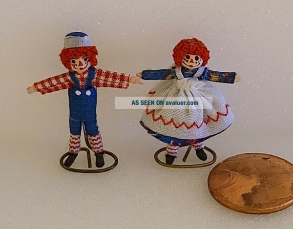 1:12 Scale Raggedy Ann And Andy Dollhouse Miniature Figures | #37908306