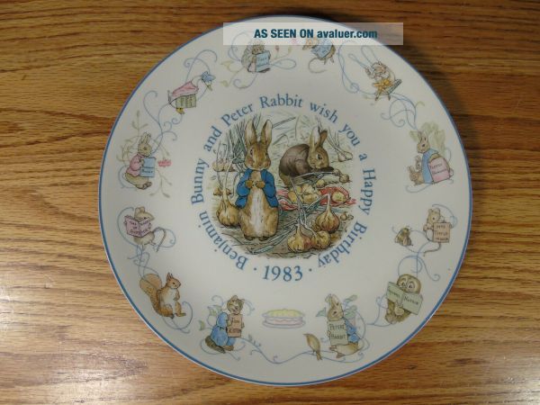 Wedgwood Beatrix Potter Benjamin Bunny And Peter Rabbit HAPPY BIRTHDAY ...