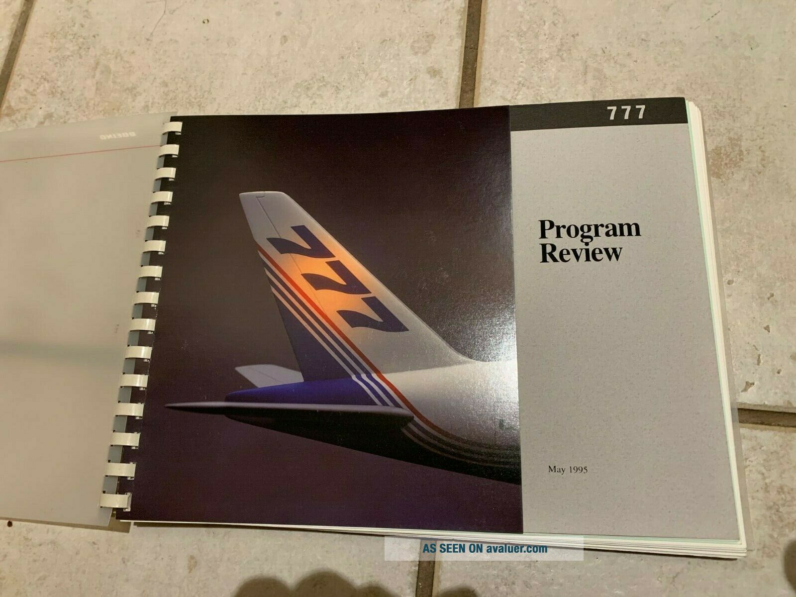 Boeing 777 Program Review Introductory Book Like Vintage 1995 RARE ...