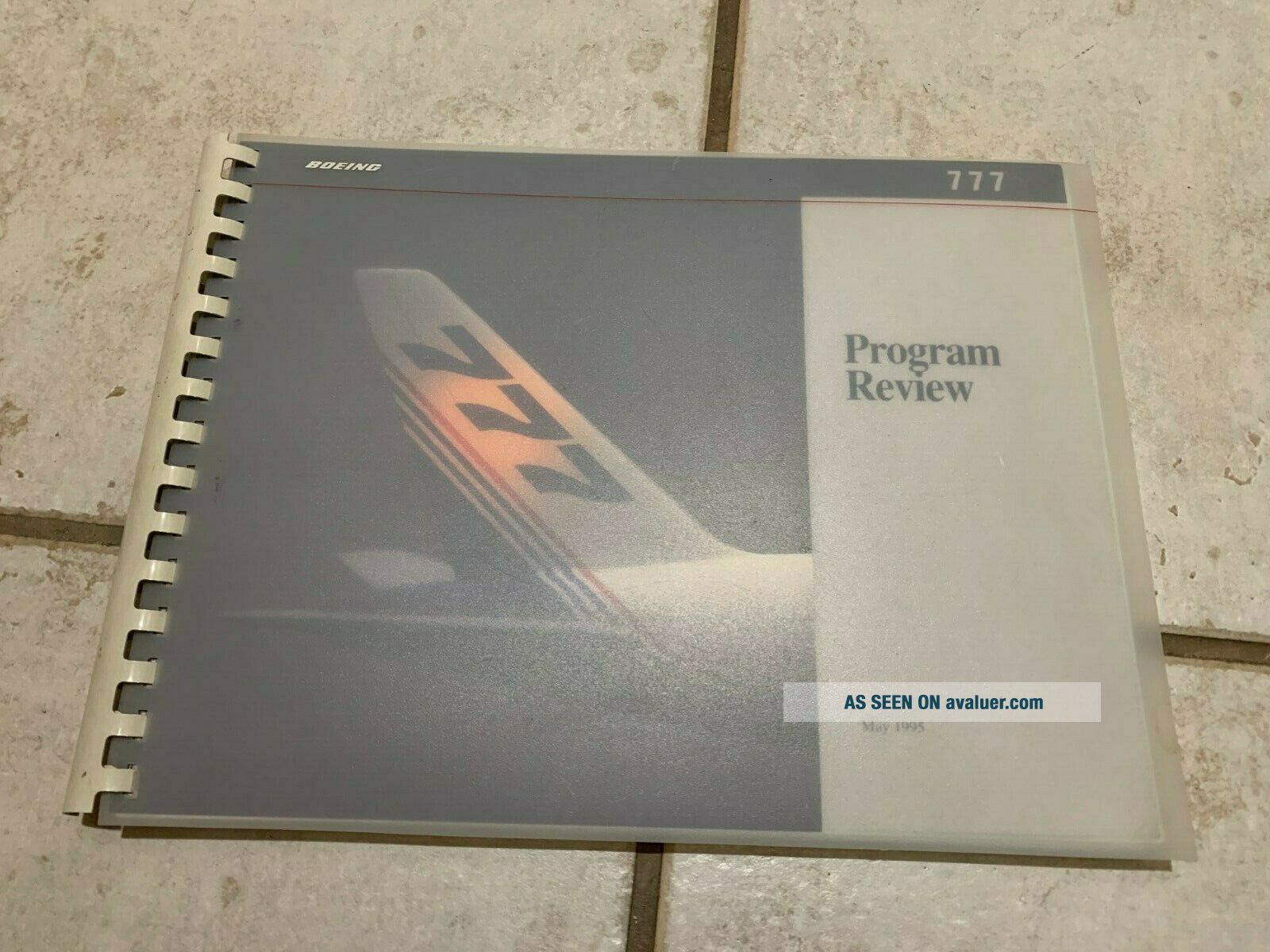 Boeing 777 Program Review Introductory Book Like Vintage 1995 RARE ...