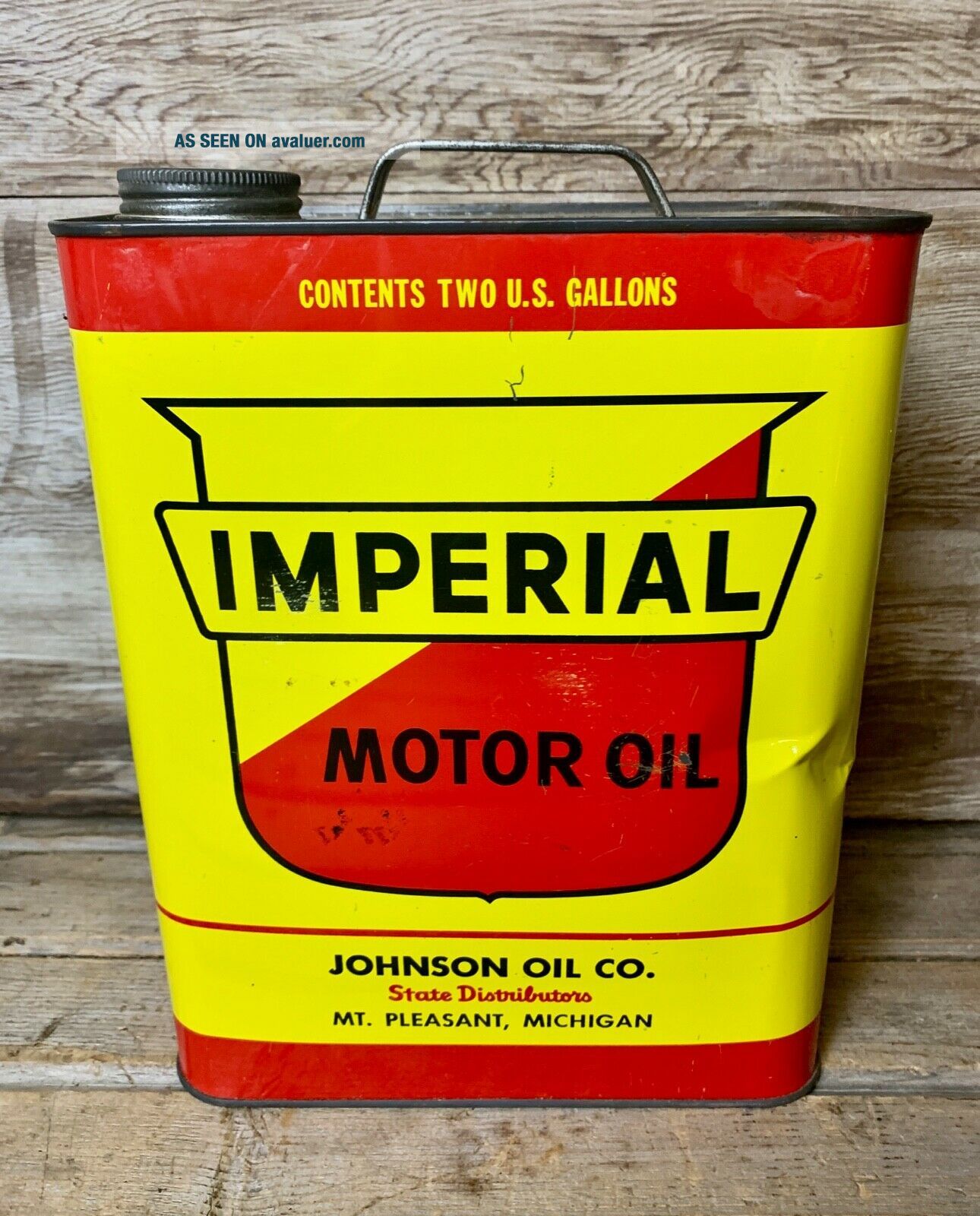 Rare Vintage Imperial Motor Oil Mt. Pleasant, Mi. Metal 2 Gallon Motor ...