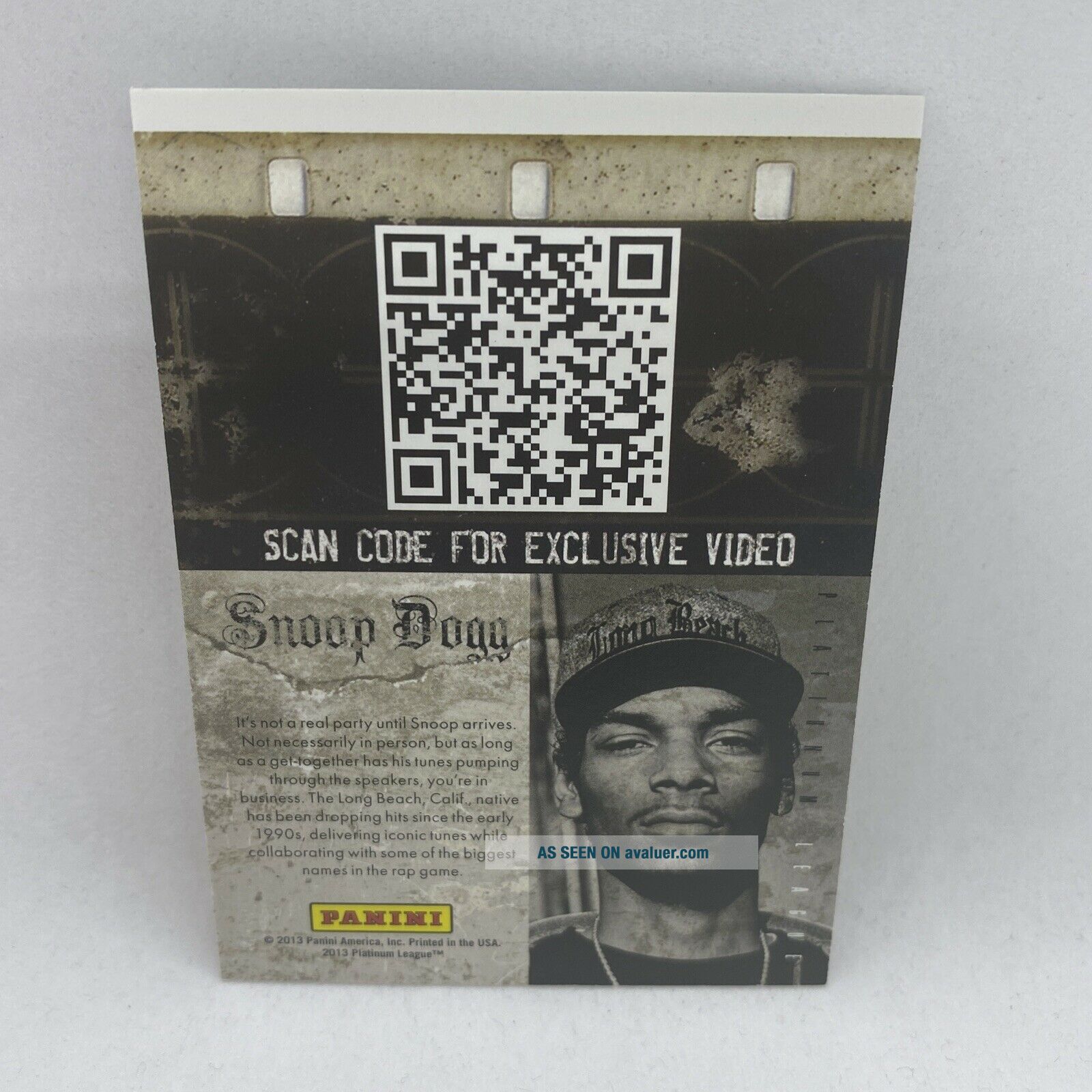 Snoop Dogg 2013 Panini HRX BLACK FRIDAY RARE SP VIDEO QR CODE 58664235 snoop-dogg-2013-panini-hrx-black-friday-rare-sp-video-qr-code-58664235